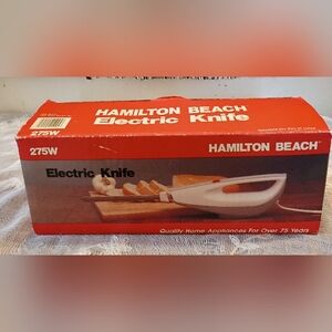 vintage Hamilton Beach Electric Knife Model 275W Original Box and Instructions